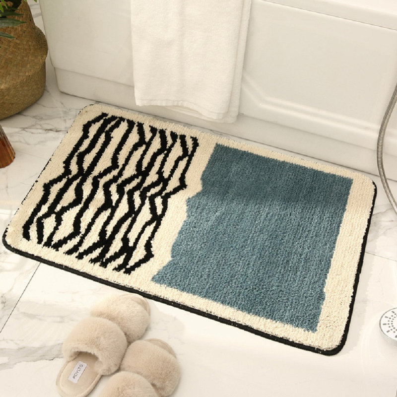 Tapis de bain doux et microfibre, tapis de bain antidérapant et lavable à la machine, Simple - L 32 po x l 20 po