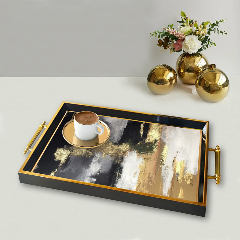 Elegant Glass Tray, 19.7 x 11.4 x 1.4 inches | 100% Durable Glass Construction | Easy to Clean with Damp Cloth | Ideal for Serving, Decorative Display, and Organizing | Stylish Addition to Home Décor