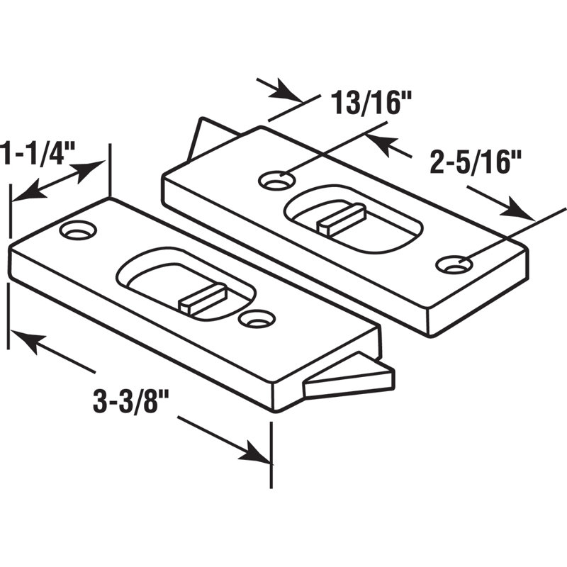 Prime-Line 3-3/8 in. White Plastic Window Lock with spring-loaded Tilt Latch (Single Pack)