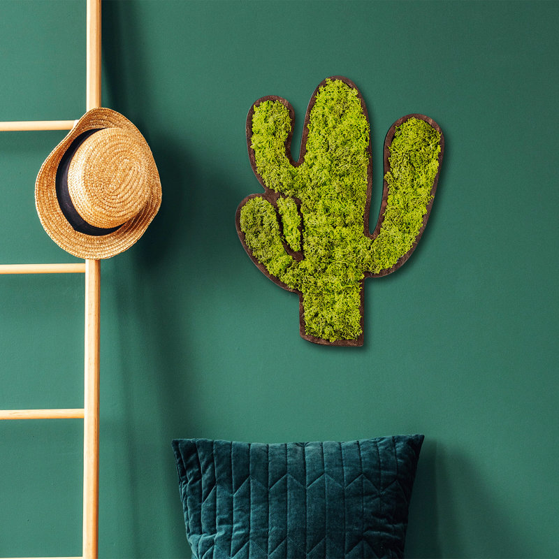 Accessoire mural décoratif fait à la main, vert et blanc, 13,4 po x 0,6 po x 17,7 po | 100% panneau de fibres à densité moyenne avec mousse, épaisseur: 0,4 pouce | Conception unique pour la décoration intérieure, ajoute du caractère à n'importe quel espace, charme rustique
