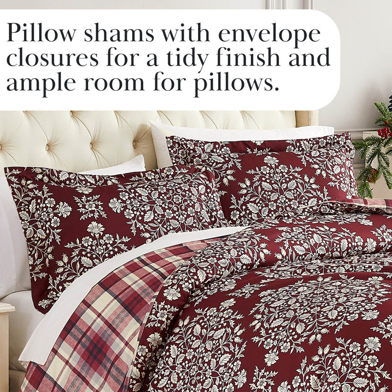 Christmas Carol Oversized Reversible Holiday Bedding Down Alternative Comforter Set with shams, King Comforter + 2 King Shams