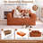63" Corduroy Convertible Sleeper Sofa Bed, Boneless 2-in-1 Foldable Floor Couch, Upholstered Futon for Living Room, Apartment, Dorm & Small Spaces-469601464-469601461