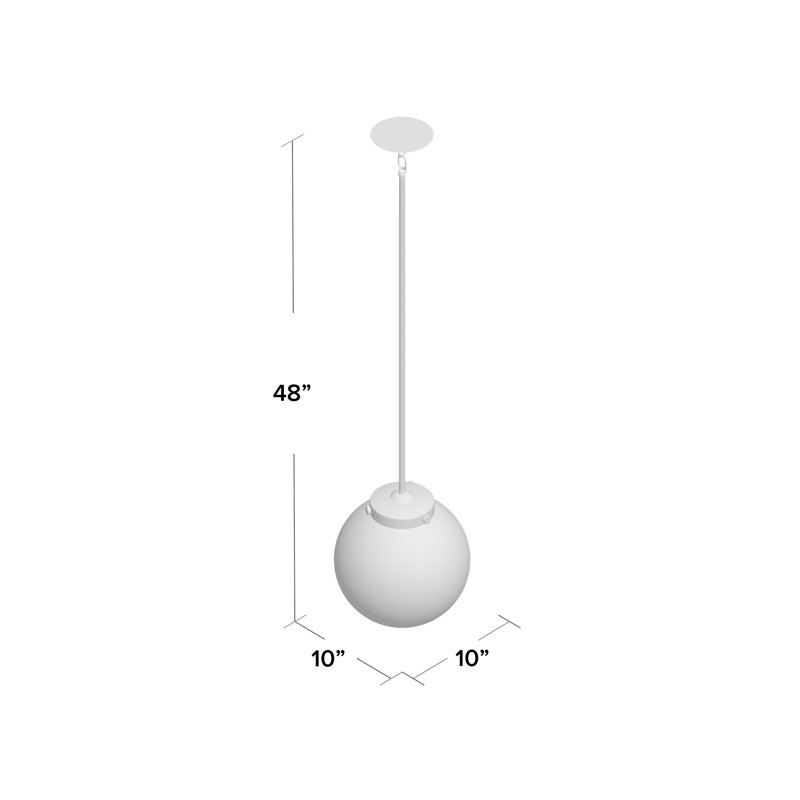 Luminaire suspendu sphère simple à 2 lumières Adamell, Bronze vieilli