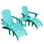 Ensemble de chaises Adirondack en plastique 5 pièces avec table d'appoint et repose-pieds Dalson-95981045