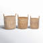 Handmade Bohemian Wicker Basket With Handles - Set of 3