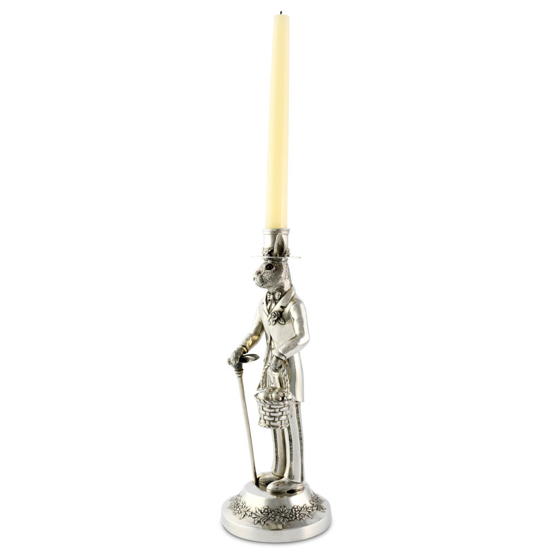 14'' H Pewter Tabletop Candlestick