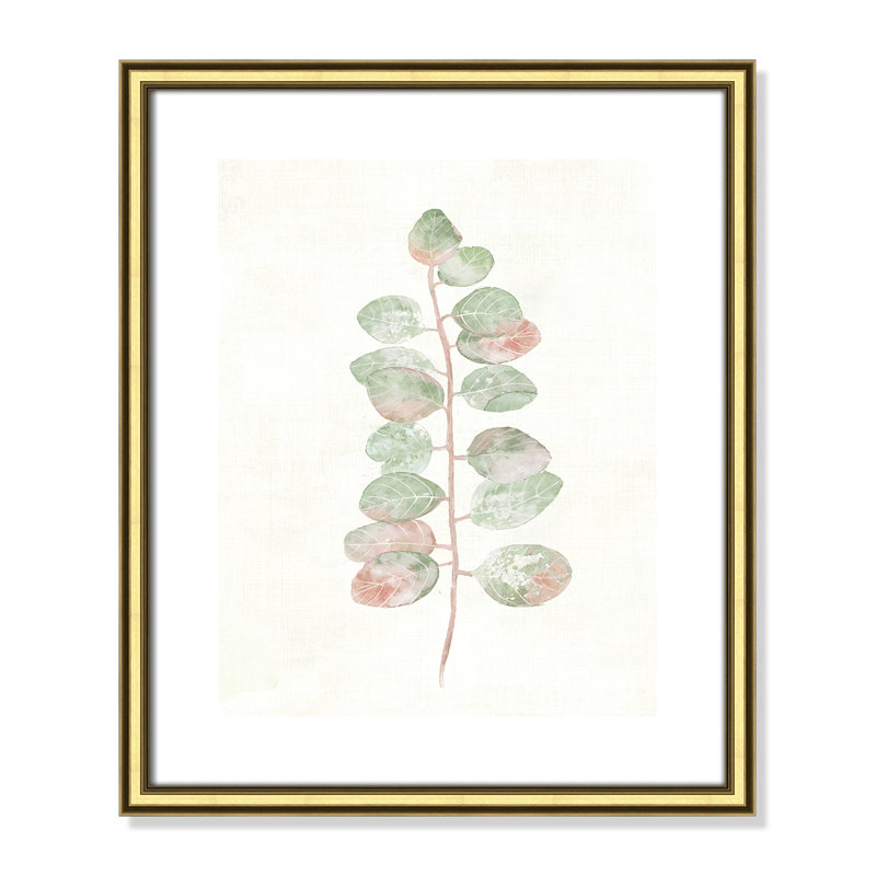 Florida Leaves I - reproduction d'art, Papier encadré doré, H 19 po x l 16 po x P 0,88 po