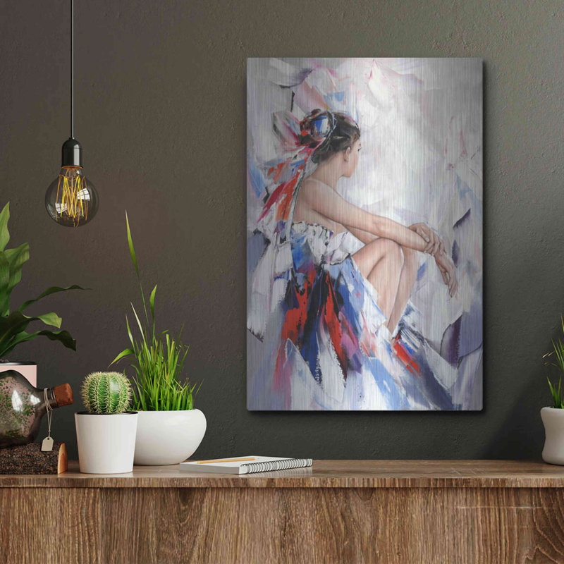 «Be derrière le miroir 3» par Alexander Gunin, art mural en métal, H 16 po x l 12 po