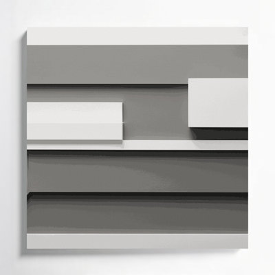 Minimalisme 12, art mural sur toile grise