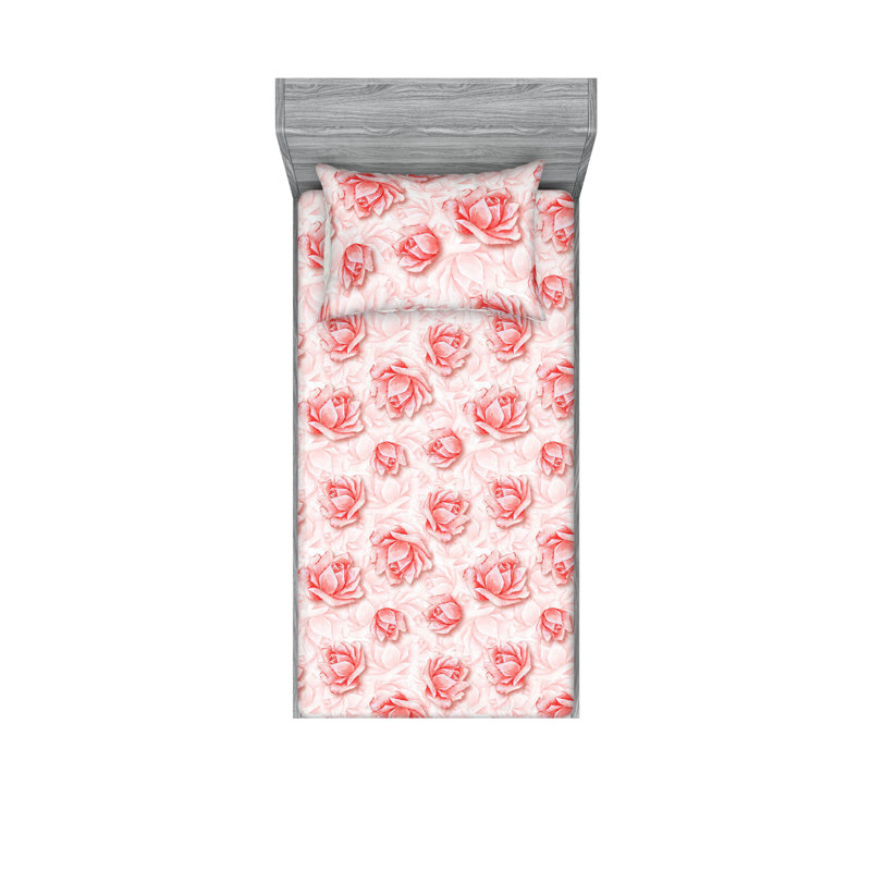 Ensemble de draps et taies décoratives Ambesonne, Ensemble de draps pour lit simple TG avec 1 taie d