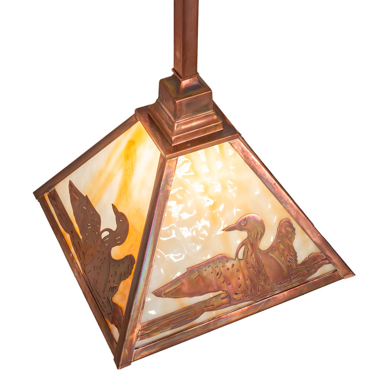12" Square Loon Pendant