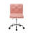 Lavdi Pink Armless Office Desk Chair Modern Tufted Task Chair Faux Leather Upholstered Computer Chair with Adjustable Seat Height-572833966