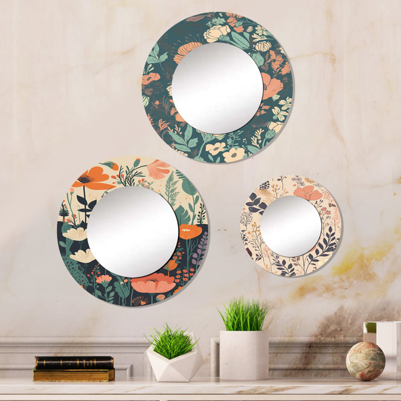 Loriece Metal Round Mirror