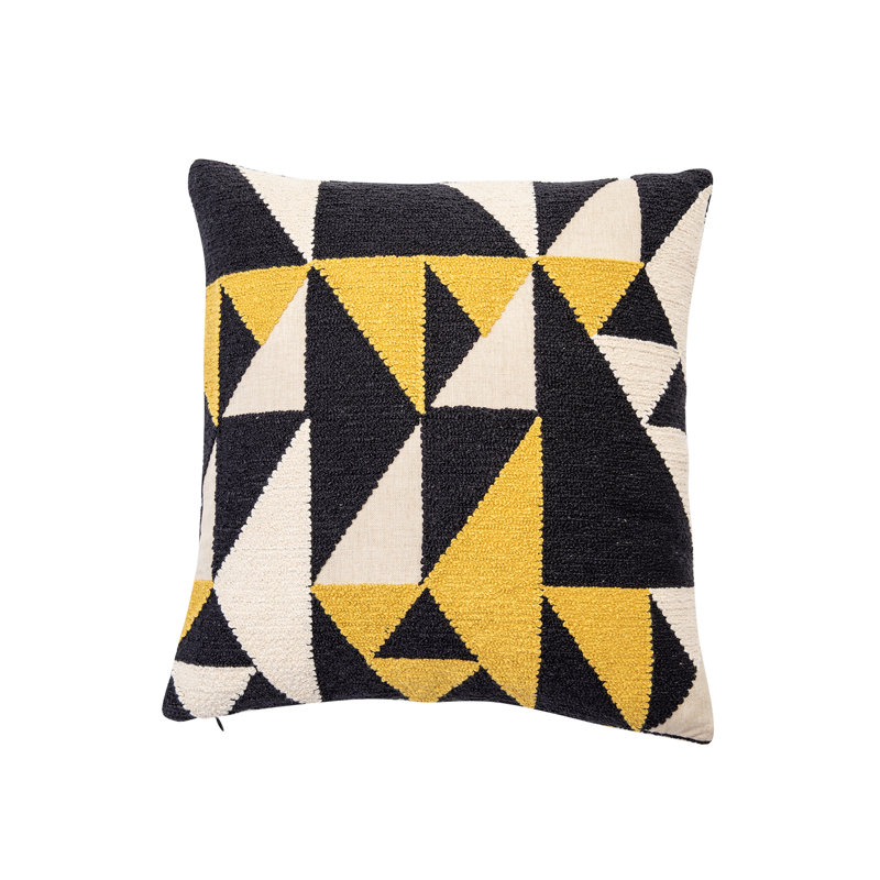 Taie décorative Enzo, Lit simple, Jaune / noir