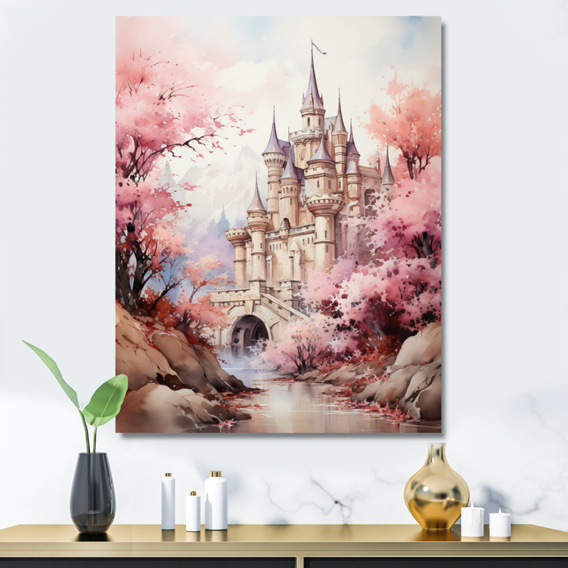 «Spathariko Castles Pastel Dreams II», reproduction d'art sur toile, Toile tendue, H 32 po x l 24 po x P 1 po