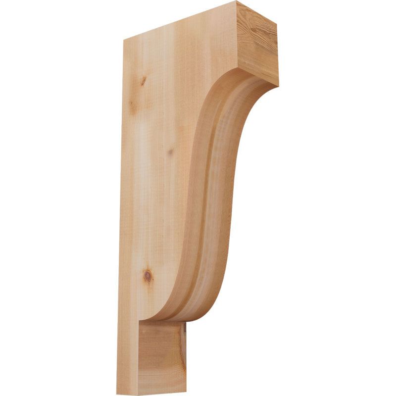 Newport Corbel, H 28 po x l 5,5 po x P 12 po, Cèdre rouge, Lisse
