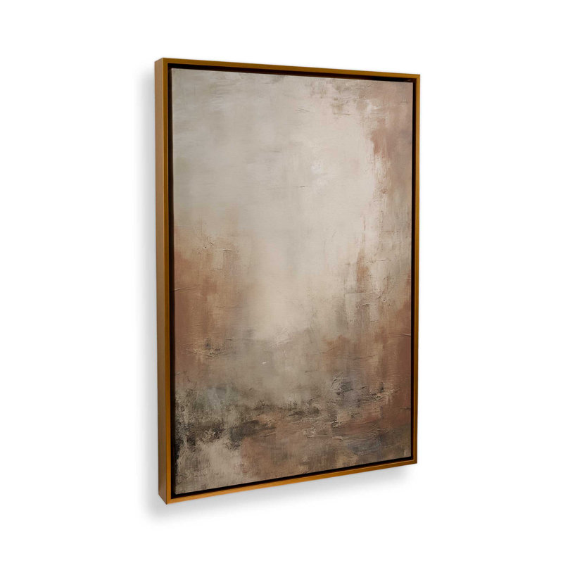 «Russet Mist Déroulant», reproduction sur toile roulée, H 30,75 po x l 20,75 po x P 1,75 po, Cadre flottant, Or poli