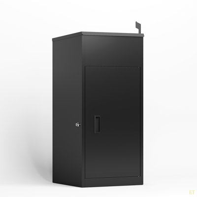 Package Delivery Box For Outside With Lock 16.7"L*16.8"W*36.4"H, Heavy-Duty Steel Package Drop Box With Anti-Theft Design, Weather-Resistant, Package Mailbox For Porch Ideal For Home Or Office