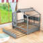 Lit plateforme en bois avec couchette et tablettes Abem-1123392933-1123392932