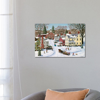 Christmas Sleigh by Bob Fair - Wrapped Canvas Gallery-Wrapped Canvas Giclée