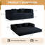 Canapé-lit convertible Boneless de 78 po avec 2 coussins-121416307-129588361