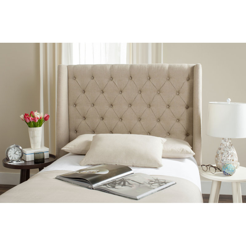 Bertlinde Upholstered Headboard, Twin, Linen Hemp