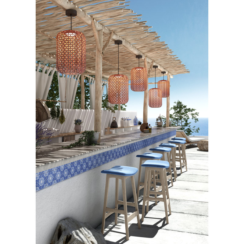 Nans 1 - Light LED Pendant, Red, 12.4" H x 12.4" W x 12.4" D