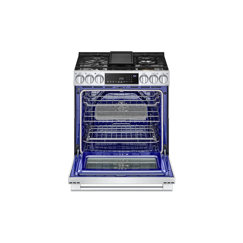 30" 6.3 cu. ft. Smart Slide-in Natural Gas Range with Convection Oven, Stainless Steel
