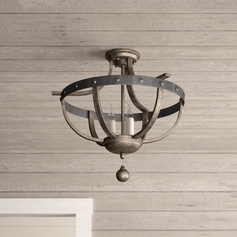 3-Light Semi Flush Mount