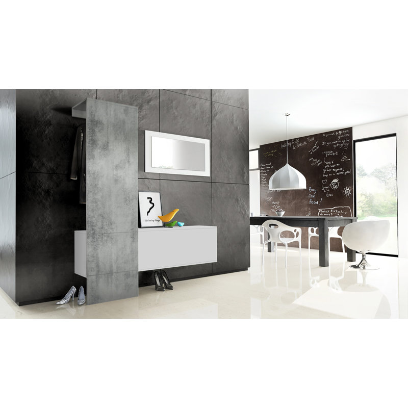 Metrodora 4 Piece Hall Set, Concrete-coloured