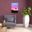 Cosmic Sunset Cruiser Classic Colorful Retro Bird Landscape Ocean Wall Art Print 1 Piece Wrapped Canvas Wall Art-979347462