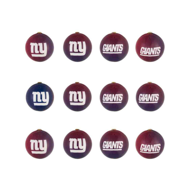 Ensemble d'ornement 12 pièces NFL, Giants de New York