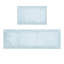 Tapis bleu pour salle de bain réversible 100% coton bleu, 21 x 34 po, 3000 g / m², créant une ambiance sereine pour la salle de bain, poids lourd, bleu, et dense, lavable à la machine