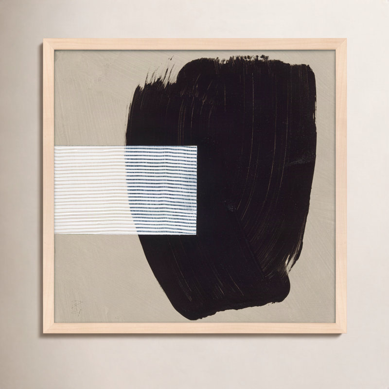 " Storm " by Robert Kamnatnik, 16" H x 16" W x 1.25" D, Maple Framed Paper