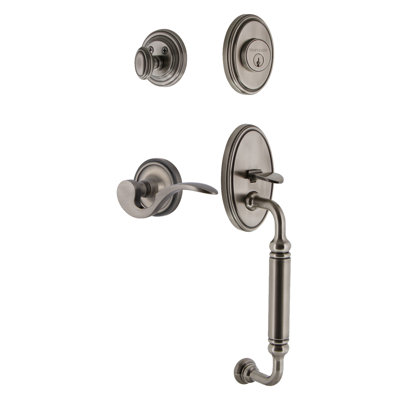 Nostalgic Warehouse Classic Plate C Grip Handleset with Single Cylinder Deadbolt and Manor Lever