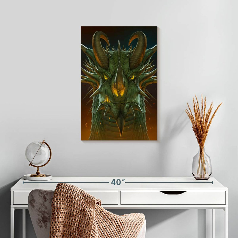 Portrait de dragon Brampt, H 24 po x l 16 po