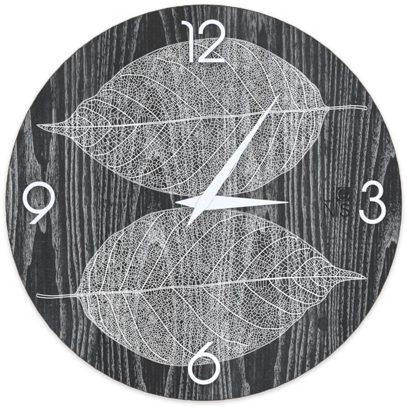 Dolcevita Wall Clock, 50cm H x 50cm W x 3cm D, White/Black