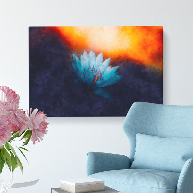 Lotus Flower - Wrapped Canvas, 60cm H x 91cm W x 3cm D