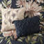 Édredon bleu marine 8 pièces, tissu en coton, taies décoratives européennes à volants, bleu marine, imprimé floral, comprend des taies décoratives et une jupe de lit-130164843
