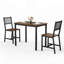 Ensemble de table de salle à manger de style industriel 3 pièces avec 2 chaises, peu encombrant et durable pour les cuisines et les salons modernes-1838988090-1838988091-1838988087