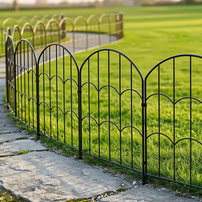 60 cm H x 32 cm W Steel Fence Panels Fencing with 25 Panel(s) Included