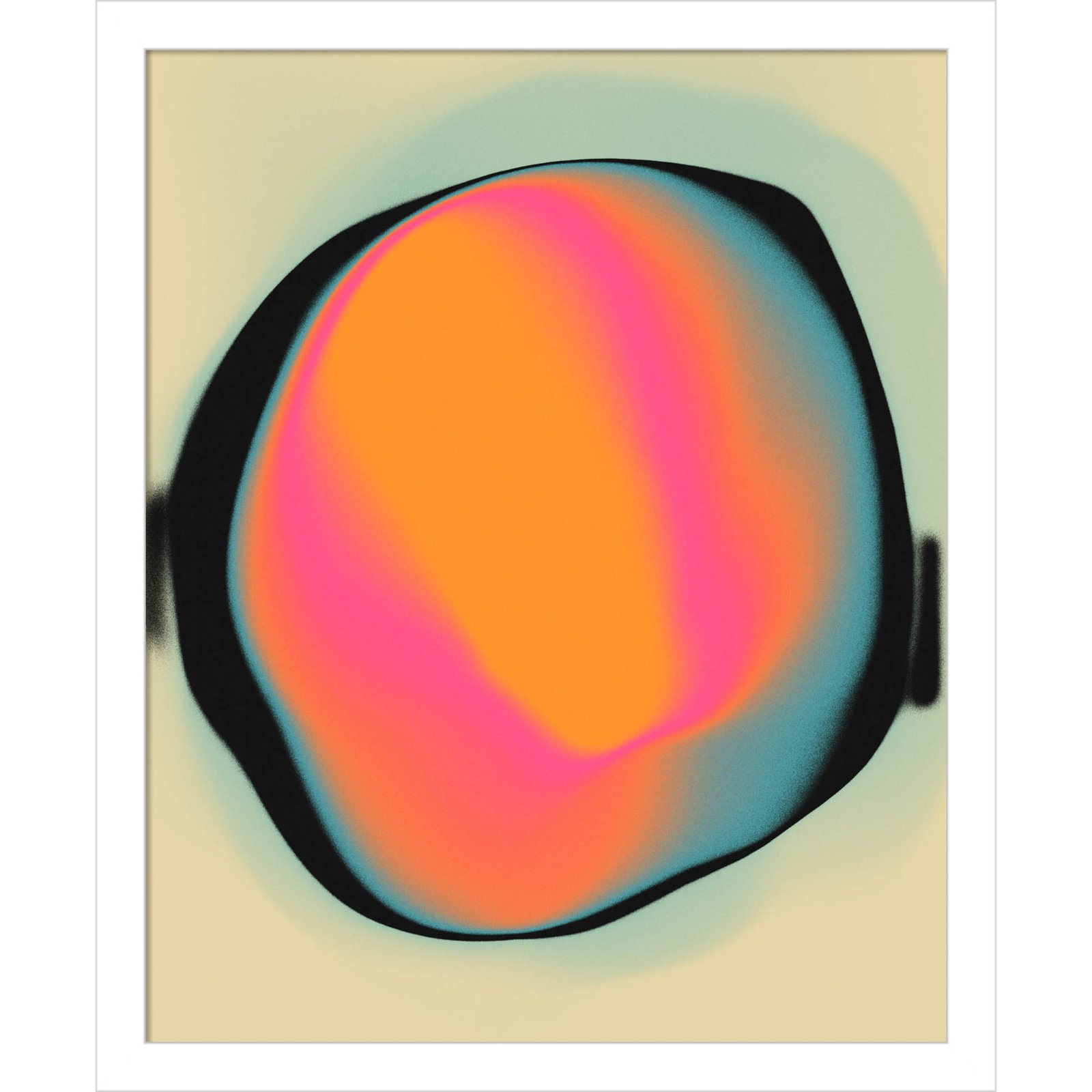 Ghost 2 by Jazzberry Blue, 17" H x 14" W x 1" D, White