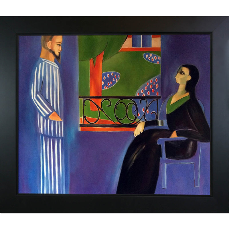 « the conversation » par henri matisse, peinture encadrée