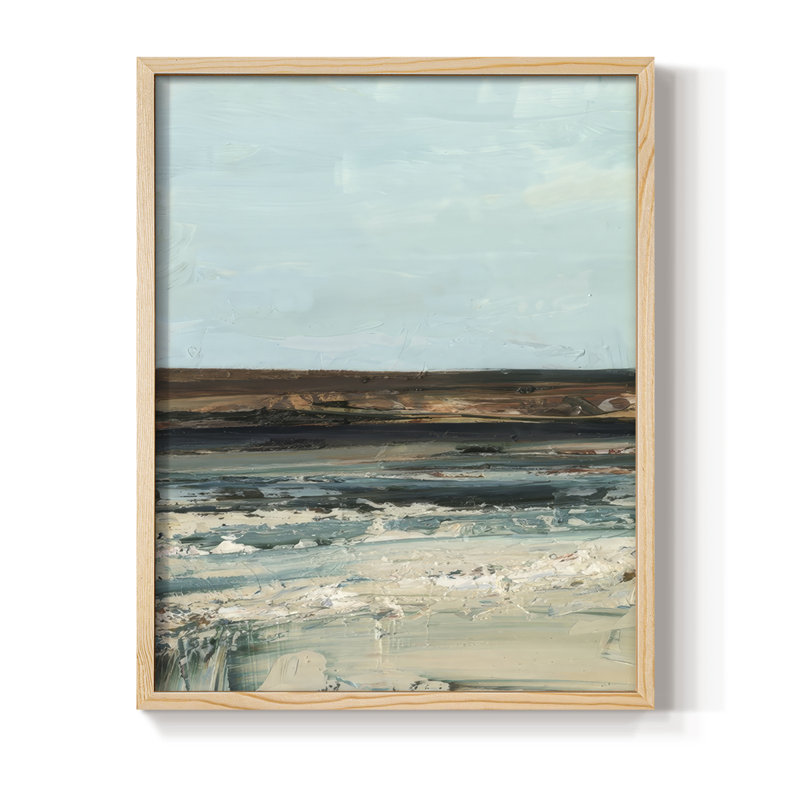 Rich Coastline I, reproduction encadrée - bois massif, Naturel, H 21 po x l 17 po