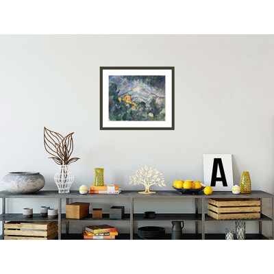 «Montagne Sainte-Victoire and the Black Chateau» par Paul Cézanne, impression giclée encadrée