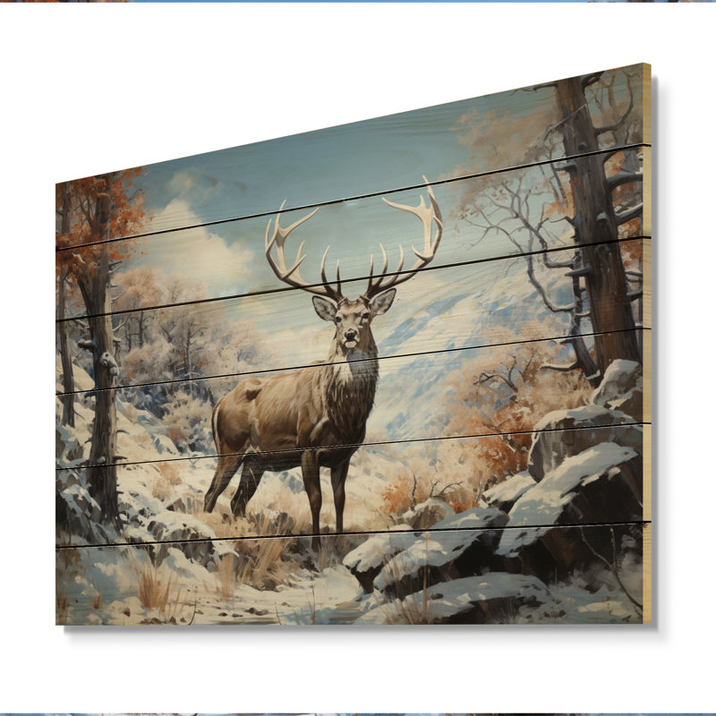 Impression sur bois de cerf de Lateefa, H 10 po x l 20 po x P 0,78 po