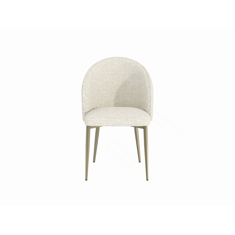 Chaise d'appoint en tissu (ensemble de 2), Blanc