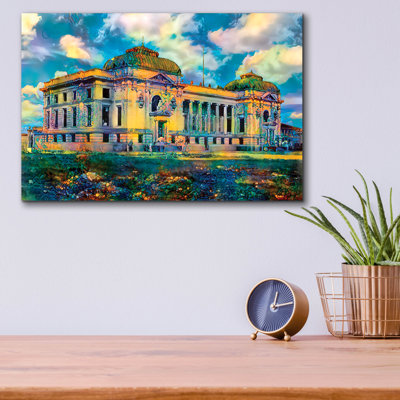 'Mexico Antiguo Edificio De Correos De Veracruz'  by Pedro Gavidia Acrylic Glass Wall Art, 16" x 12"