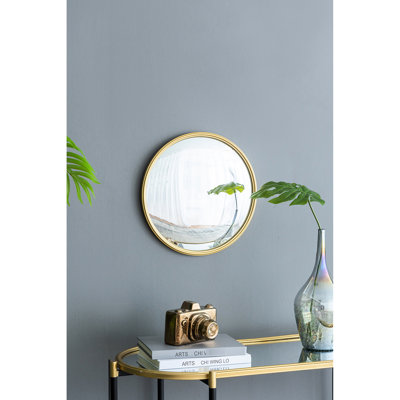 Miroir 15 "à cadre en fer doré pour salon et couloir