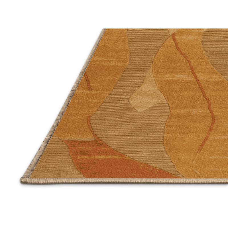 Tapis abstrait lavable à la machine, Rectangle de 5 pi x 8 pi